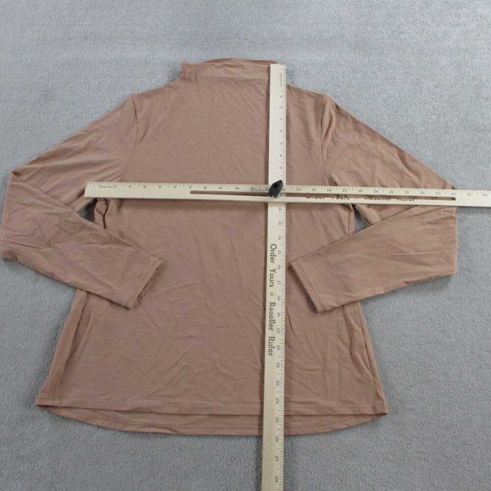 SKIMS Fits Everybody Turtleneck Top Womens 2X Sienna Tan Long Sleeve Stretch NWT - Picture 4 of 9